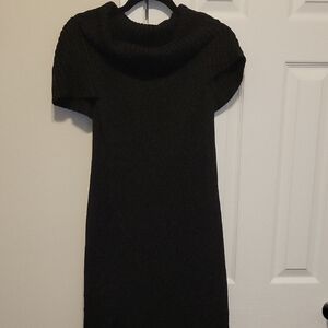 Black Cowl Neck Sweater with Soft Knit Texture